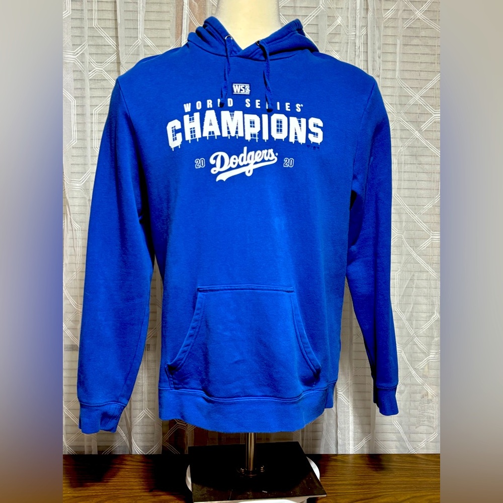 Fanatics XL 2020 World Series Los Angeles Dodgers Blue/White hooded sweatshirt